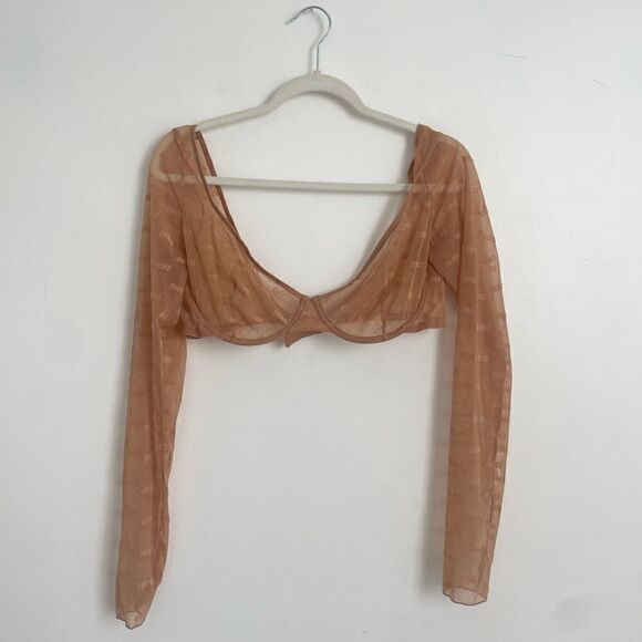 RARE SKIMS After Hours Long Sleeve Mesh Top - Picture 6 of 7